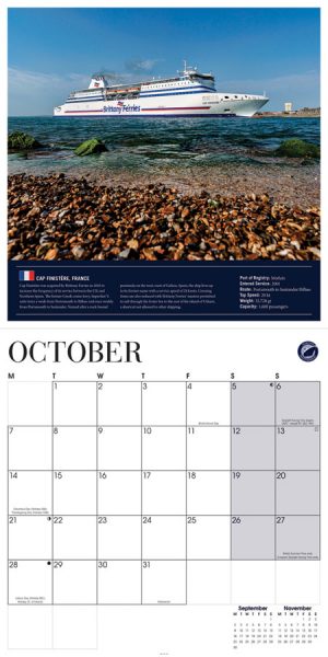 Carousel Calendars Ships calendar - October 2019.