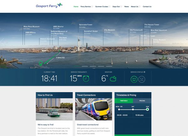 Portsmouth Harbour panorama for Gosport Ferry website.