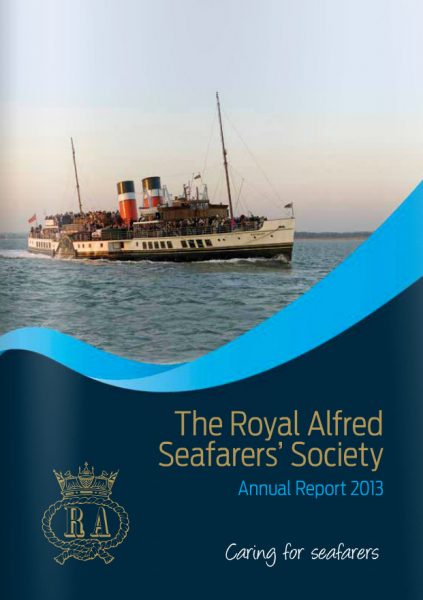 Royal Alfred Seafarers Society Annual Report 2013 cover.