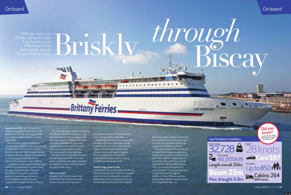 Cap Finistere feature in Brittany Ferries' Voyage magazine.