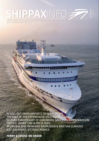 Pont-Aven on the front cover of Shippax Info magazine.